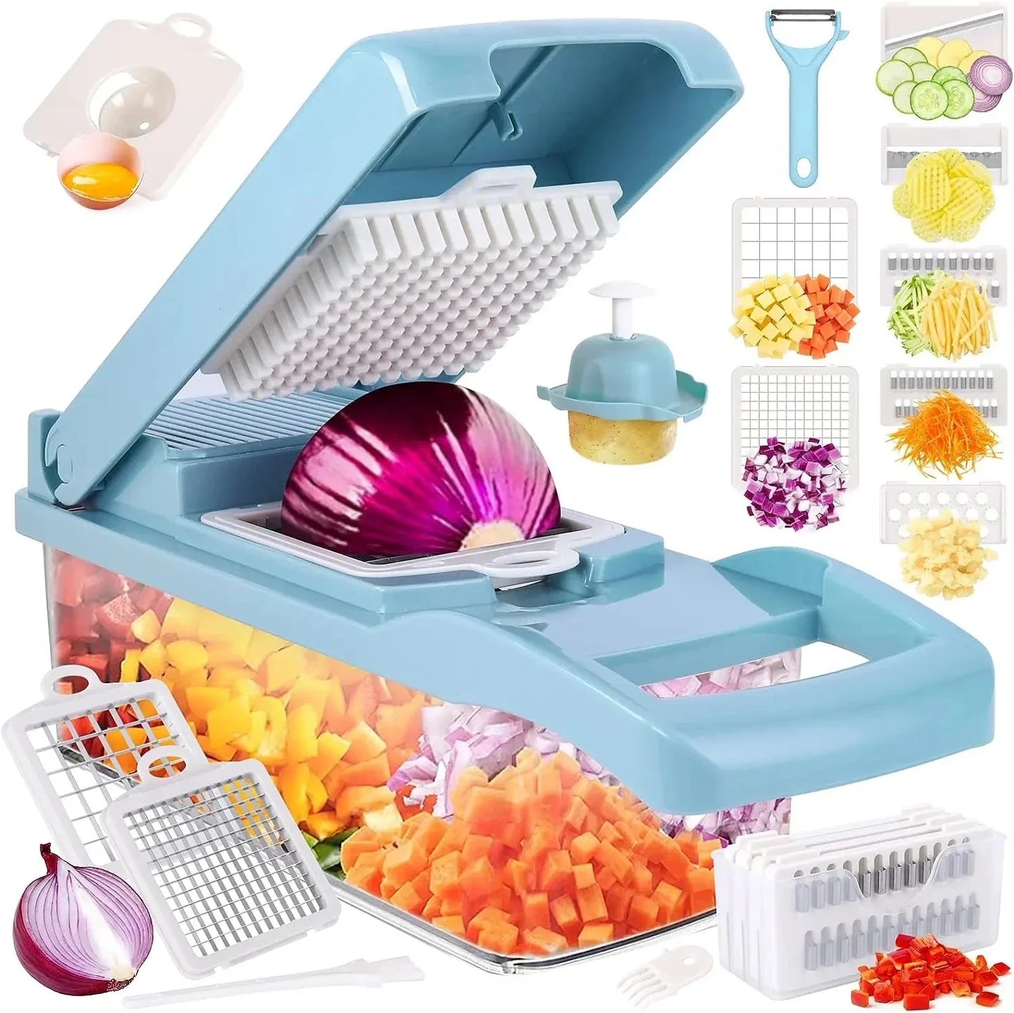 Cortador de Legumes e Frutas Multifuncional 12 em 1