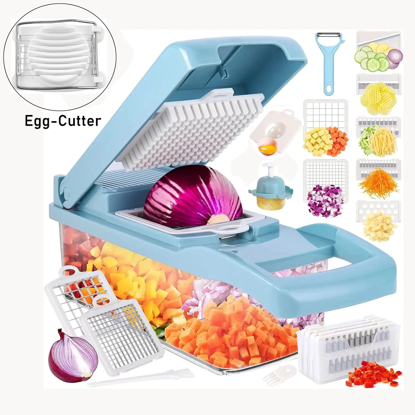 Cortador de Legumes e Frutas Multifuncional 12 em 1
