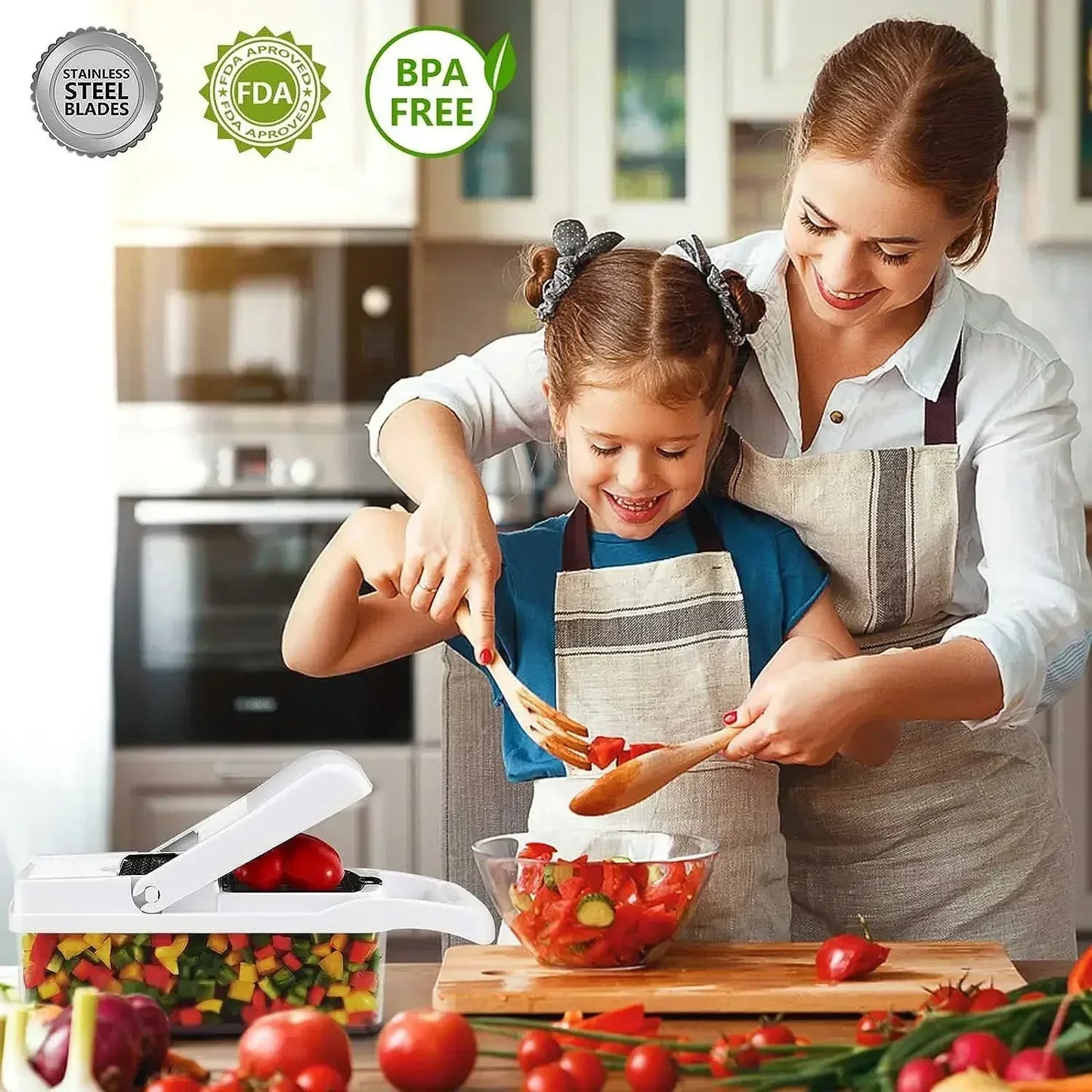 Cortador de Legumes e Frutas Multifuncional 12 em 1