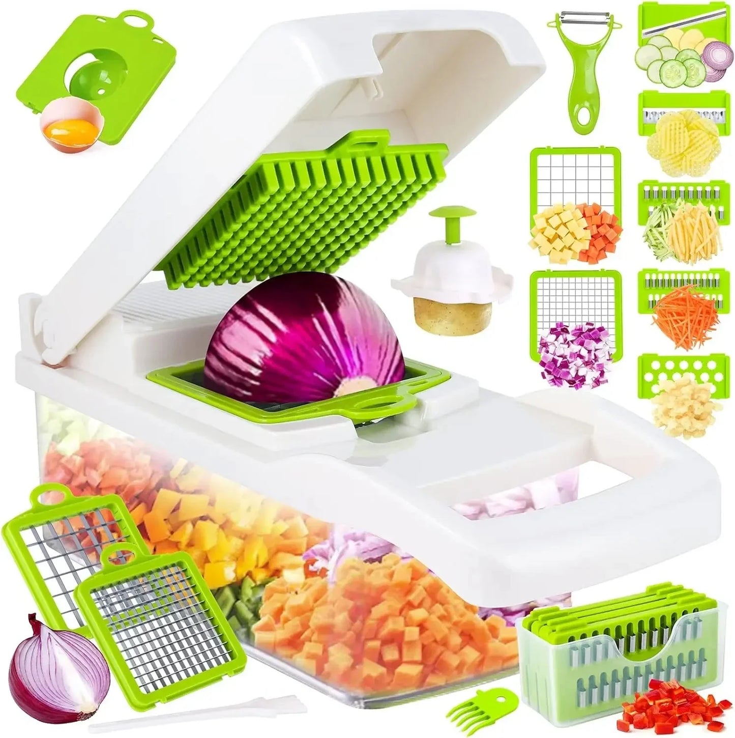 Cortador de Legumes e Frutas Multifuncional 12 em 1