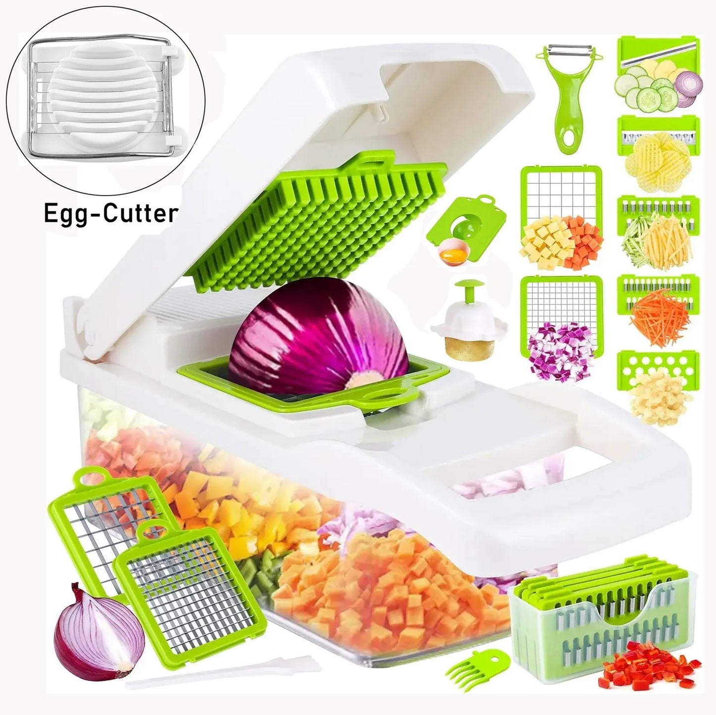 Cortador de Legumes e Frutas Multifuncional 12 em 1